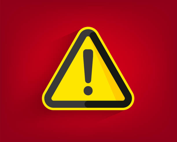 illustrazioni stock, clip art, cartoni animati e icone di tendenza di simbolo di avvertimento di pericolo icona vettoriale simbolo del segno piatto con punto esclamativo isolato su sfondo bianco. segnale di attenzione di avvertimento di pericolo con simbolo di punto esclamativo. - segnale di pericolo imprevisto