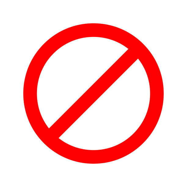 Prohibition Sign. Monogram icon element. NO SIGN. Empty red crossed out circle. Vector icon. Restriction icon. Flat design. Vector Illustration. Stop red template mark.  Advertising, restricted. No Sign Icon. Red Crossed Circle Vector Design. Prohibition Sign. Monogram icon element. NO SIGN. Empty red crossed out circle. Vector icon. Restriction icon. Flat design. Vector Illustration. Stop red template mark.  Advertising, restricted. No Sign Icon. Red Crossed Circle Vector Design. no sign stock illustrations