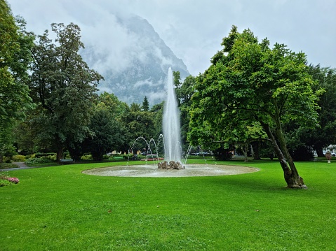 The fountain in the public park \