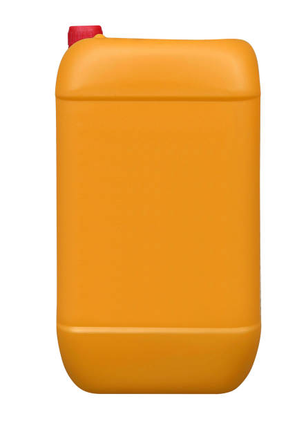 istock Orange plastic gallon, jerry can isolated 1426129403