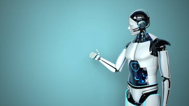 Humanoid Robot Hint stock photo