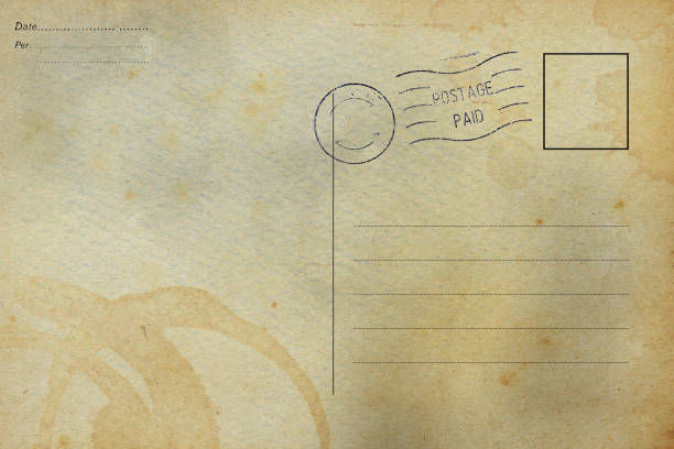 istock Backside of postcard with dirty stain 1426133532