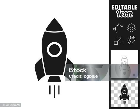 istock Rocket. Icon for design. Easily editable 1426136624