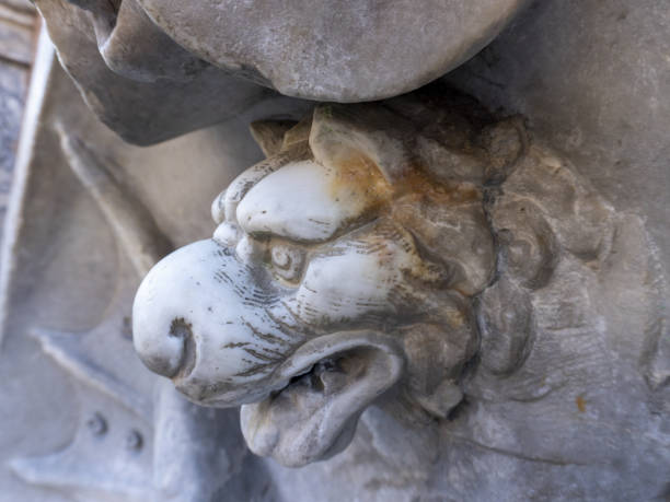 istock Bas-relief statue with winged dragon in Via della Conciliazione Rome 1426136630