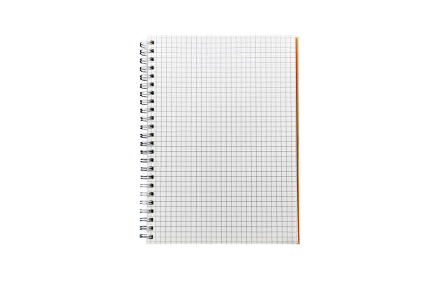istock Grid paper notebook isolated on white background in top view 1426137462