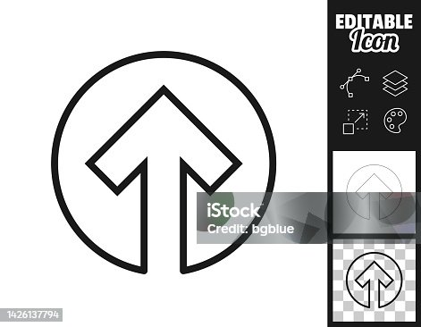 istock Up arrow. Icon for design. Easily editable 1426137794