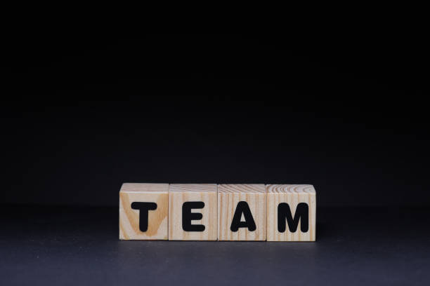 istock Team word on wooden cubes on black background 1426142386