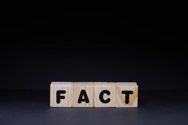 istock Fact word on wooden cubes on black background 1426144558