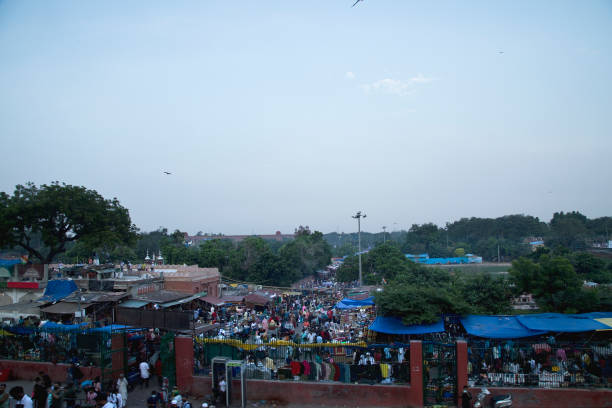 istock Crowded street with market stalls 1426148632