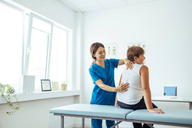istock Children Posture Correction, Scoliosis examination 1426153545