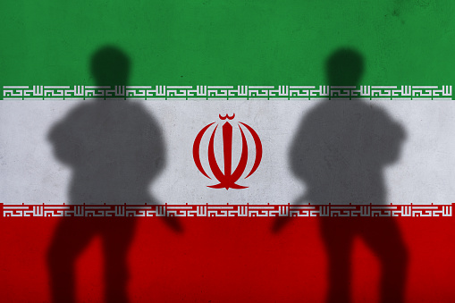 iran flag texture as background