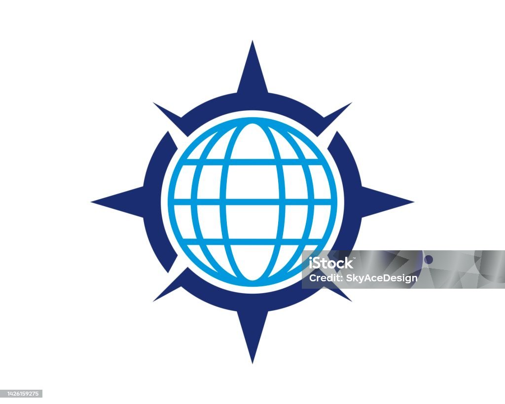 Compass With Globe Shape Inside Stock Illustration - Download Image Now ...