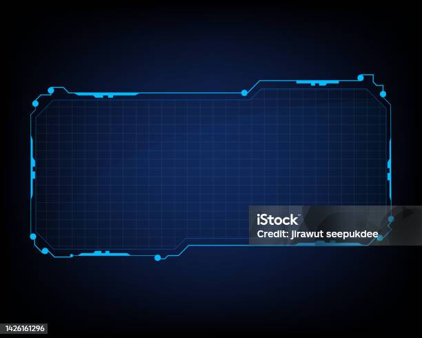 Technology Screen Frame Science Hologram Template Technology Game Stock ...