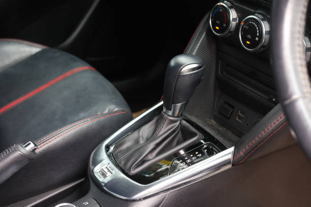 istock Automatic gear stick inside modern sport car. Luxury and expensive concept. 1426162836