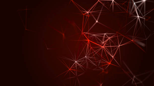 istock Abstract color background with connected dots and lines. Background for business presentations. 3D rendering 1426179300