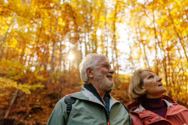 istock Senior couple enjoy an autumn day 1426180879