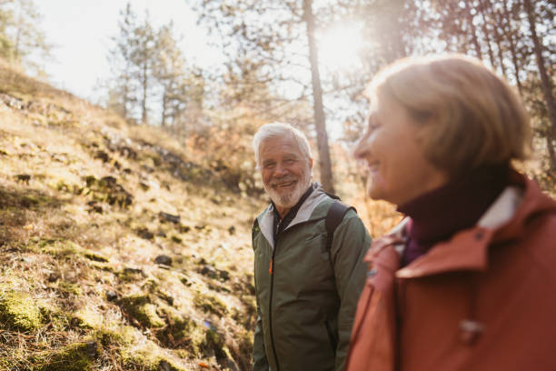istock Senior couple enjoy an autumn day 1426180886