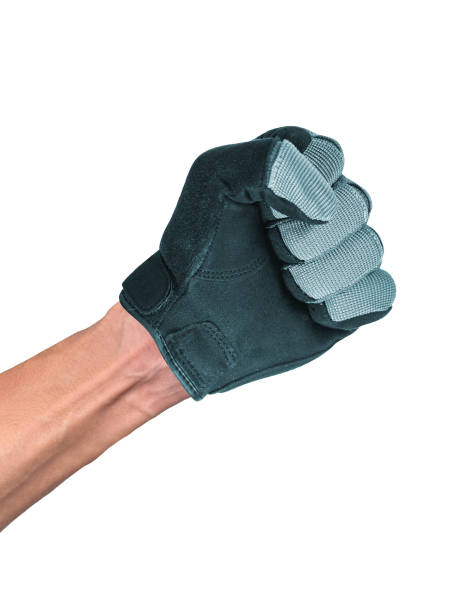 istock hand in a leather glove making shooting gesturing 1426181856