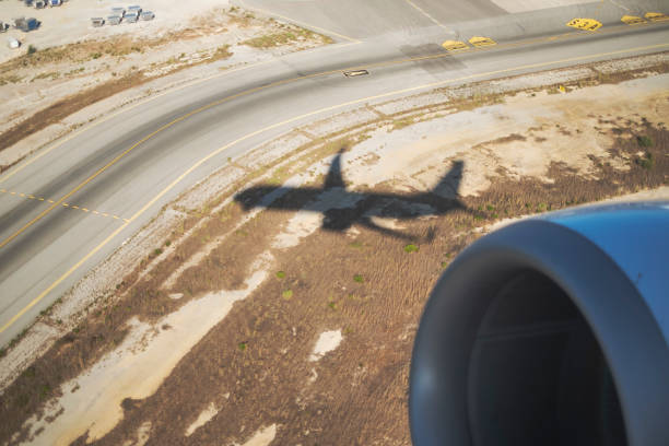 Airplane Taking Off From Airport.