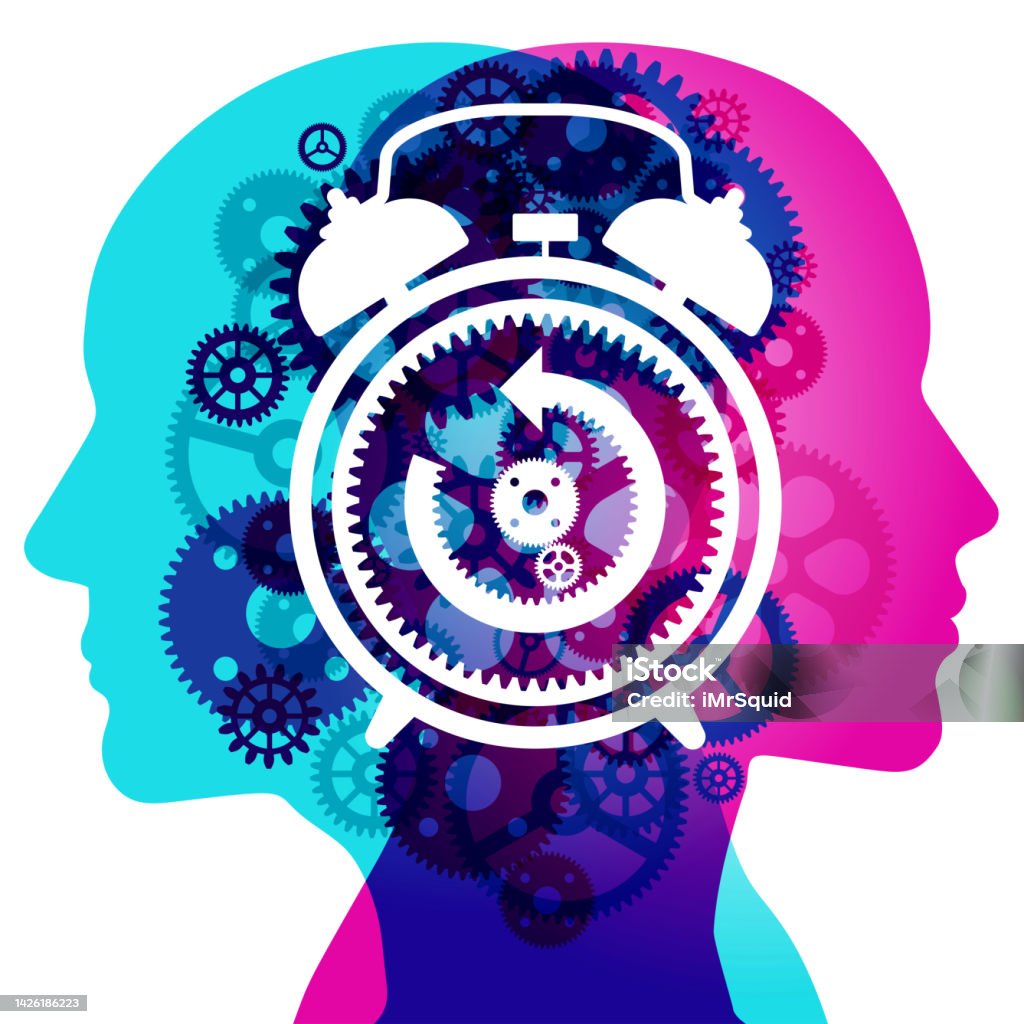 Clock Reverse Scene Reverse Time Stock Illustration - Download Image Now - Alarm, Alarm ...