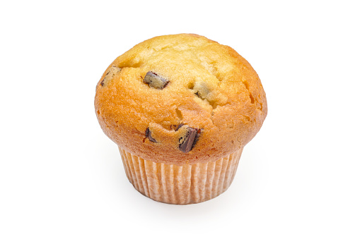 Muffin cupcake isolated on white background