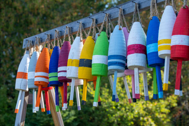 Buoys decoration, Maine, USA