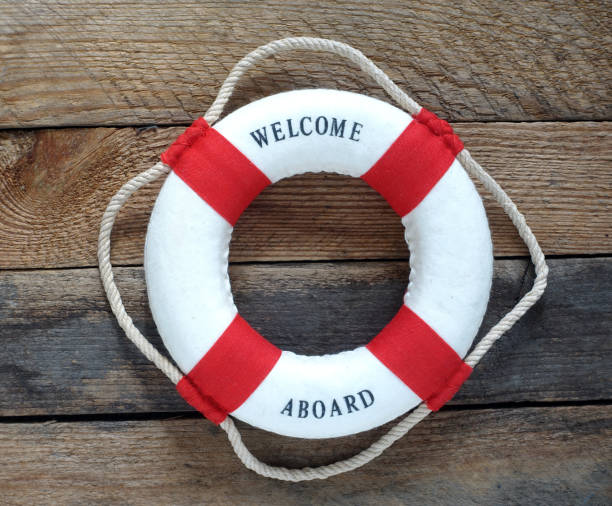 istock WELCOME word on the lifebuoy. 1426191438