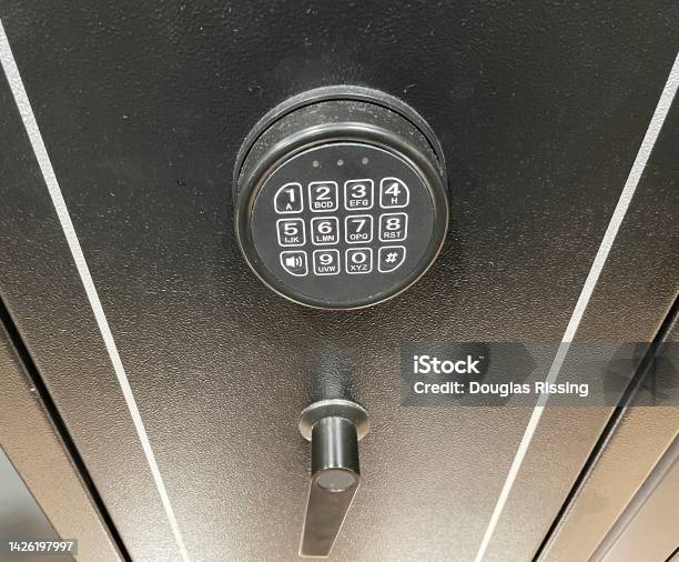 Safe Lock And Combination Stock Photo - Download Image Now - Gun Safe, Safety, Circle