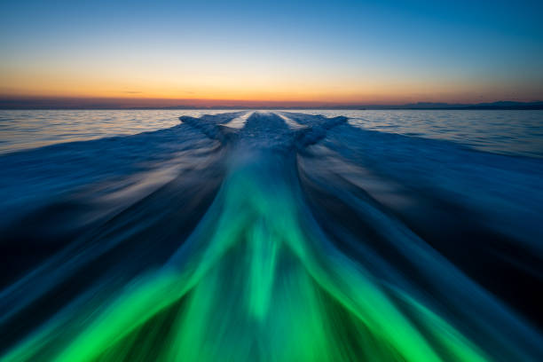 istock Water wake in sea 1426198498