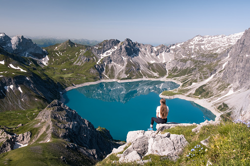 A beautiful heart shaped lake in austria