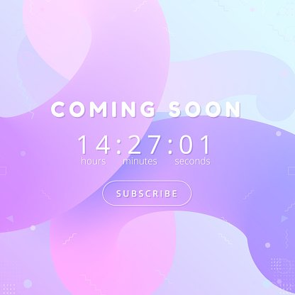 Coming soon background. Countdown website template.