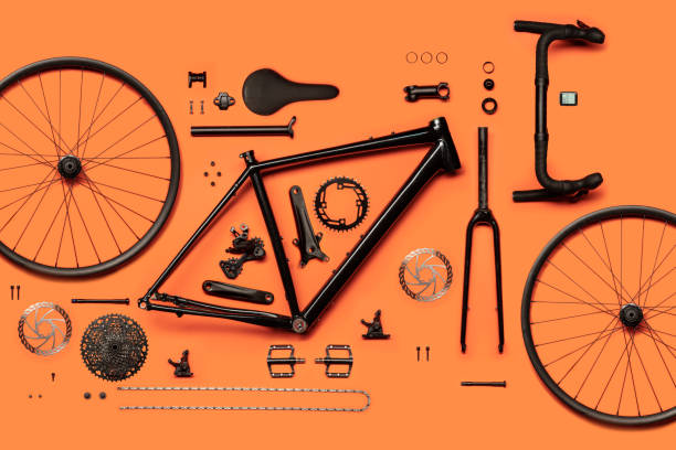 istock Top view of bicycle's components 1426212385