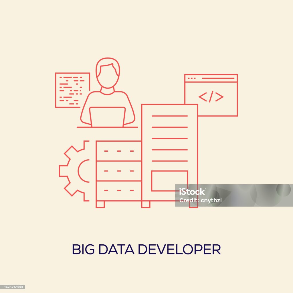 Big Data Developer Related Conceptual Vector Illustration Stock ...