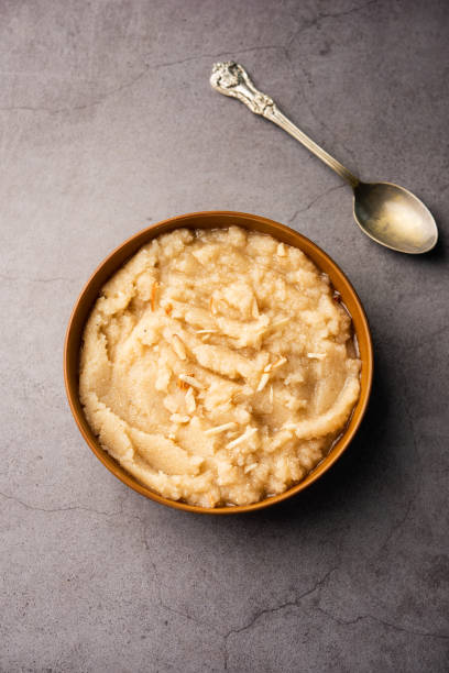 istock Khas Khas ka Halwa also called Post Halva or sheera or sooji made using poppy seeds, ghee and sugar 1426220729