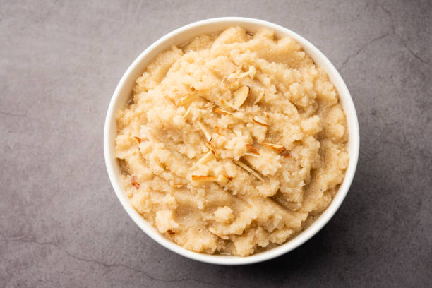 istock Khas Khas ka Halwa also called Post Halva or sheera or sooji made using poppy seeds, ghee and sugar 1426220768