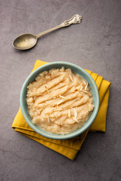 Khas Khas ka Halwa also called Post Halva or sheera or sooji made using poppy seeds, ghee and sugar