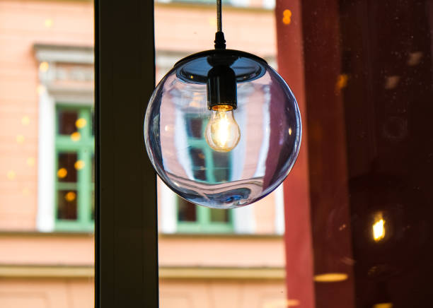 istock Beautiful modern ceiling lamp round shape glass 1426221167