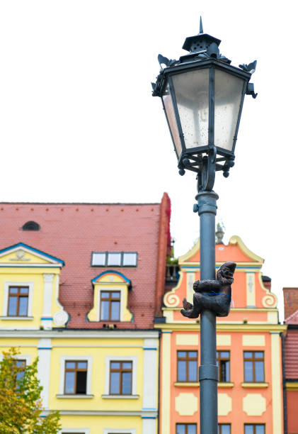 Wroclaw, Poland - September 27, 2019: Dwarf, gnome, famous small statues in Wroclaw
