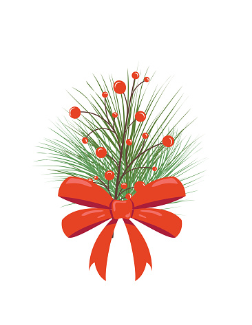 Holiday element on. transparent background (you can place this over any color background)