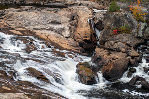 Rumford Waterfalls in Autumn, Maine, USA