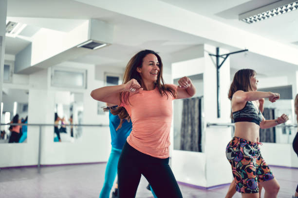 istock Athletic Female Leading Dance Workout With Great Moves 1426235045