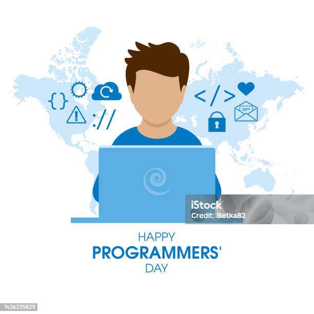 Happy Programmers Day Vector Stock Illustration - Download Image Now ...
