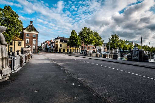 Bridge Over River Canal In Groningen, The Netherlands