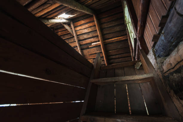 istock Abstract grunge wooden interior, perspective view 1426248109