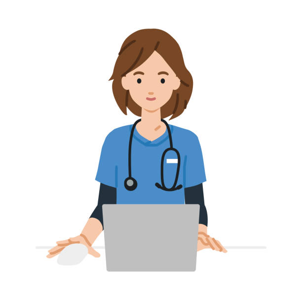 110+ Nurse Typing Stock Illustrations, Royalty-Free Vector Graphics ...