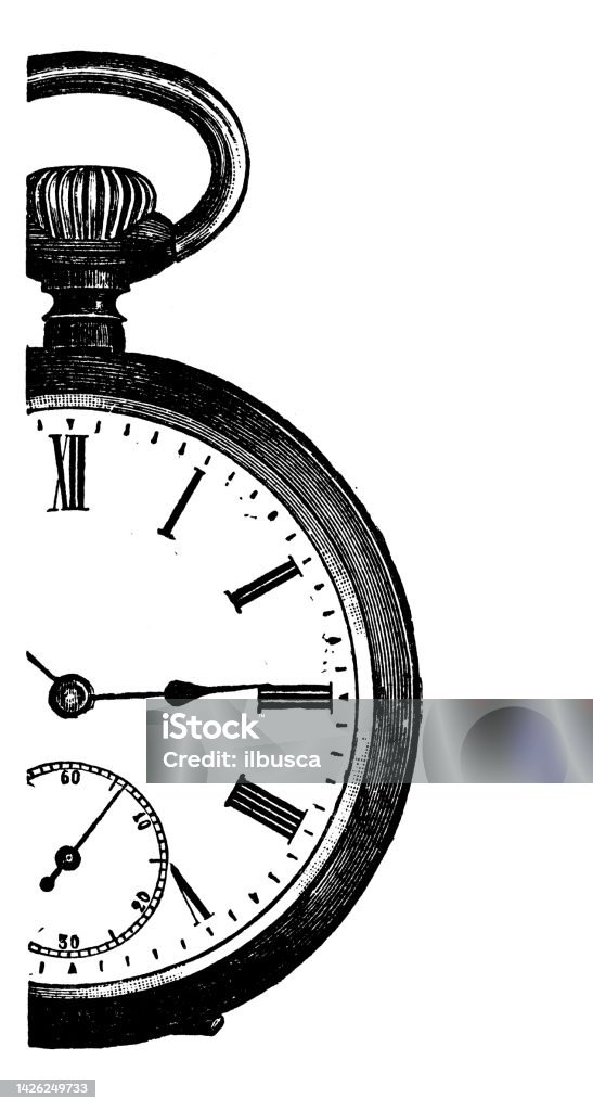 Old Watch Graphics Antique Illustration Pocket Watch Stock Illustration - Download Image ...