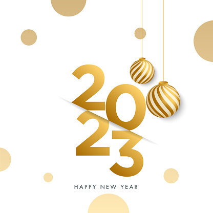 2023. New Year. Abstract numbers vector illustration. Holiday design for greeting card, invitation, calendar, etc. vector stock illustration