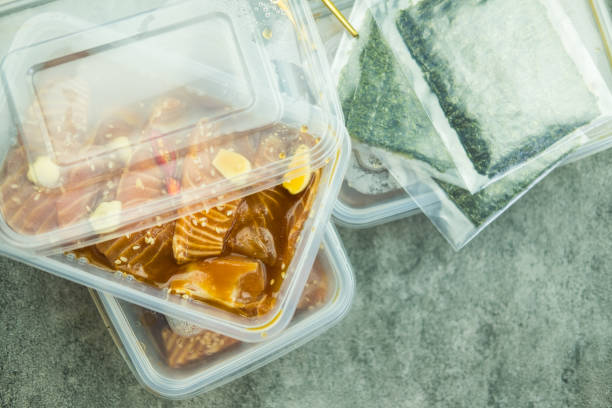 istock Fresh salmon raw marinated shoyu or salmon pickled soy sauce. 1426252251