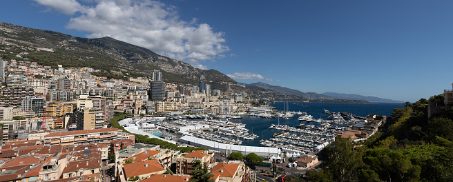 Panorama view on Monaco Port