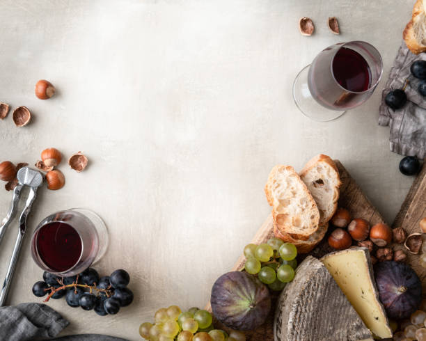 istock Autumnal French Wine and Cheese Spread with Copy Space 1426257809